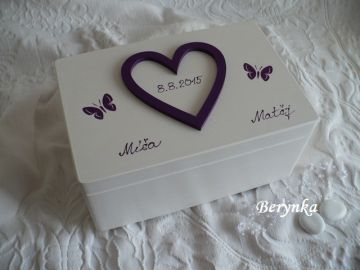 Svatební bedýnka s velkým srdcem