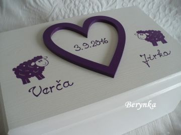 Svatební bedýnka s velkým srdcem