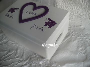 Svatební bedýnka s velkým srdcem