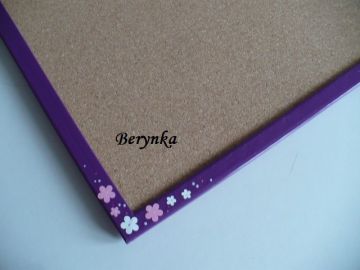 Dřevěné dekorace - růžová, fialová, fuchsiová