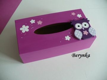 Dřevěné dekorace - růžová, fialová, fuchsiová