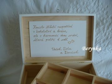 Svatební bedýnka v patině - s jutou a krajkou