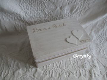 Svatební bedýnka v patině - s jutou a krajkou