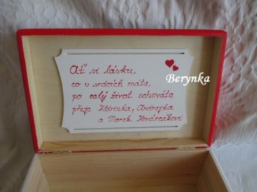 Svatební bedýnka v patině - s jutou a krajkou