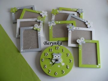 Dřevěné dekorace - šedo-bílá