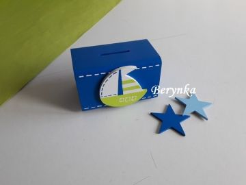 Dřevěná pokladnička s lodičkou