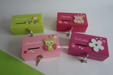 Dřevěná pokladnička pro děti