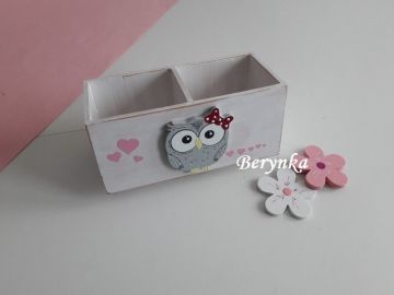 Dřevěné dekorace - sovičky a patina