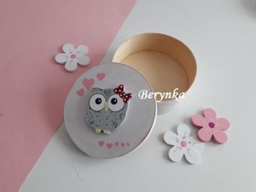 Dřevěné dekorace - sovičky a patina