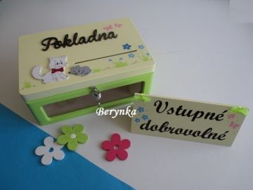Pokladnička - bedýnka s kočičkou