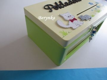 Pokladnička - bedýnka s kočičkou