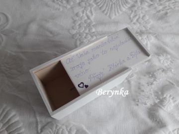 Svatební pokladnička s puzzle a spirálkami