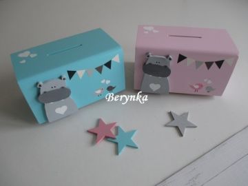 Dřevěná pokladnička v nordic stylu