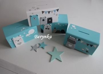 Dřevěná pokladnička v nordic stylu