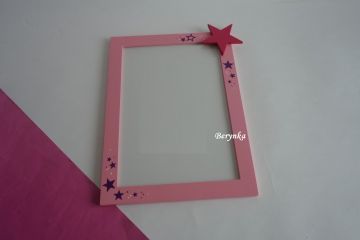 Dřevěný fotorámeček s hvězdičkou