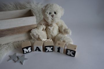 Dřevěné kostičky černo-bílé