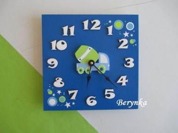 Hodiny s míchačkou - kulaté/čtvercové