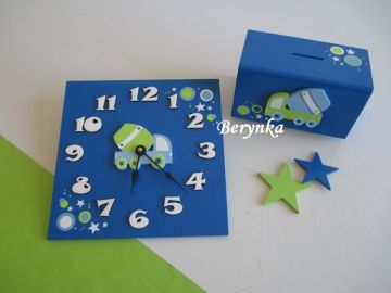 Hodiny s míchačkou - kulaté/čtvercové