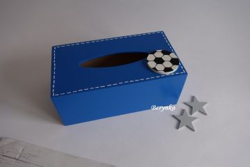 Dekorace modro-šedé s fotbalovým míčem