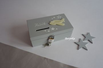 Dřevěná pokladničkaa