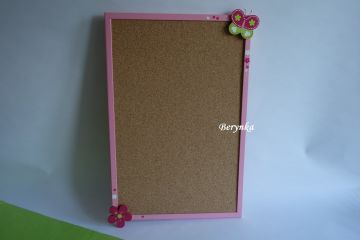 Dřevěné dekorace - zelené s růžovou a malinovou