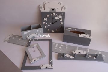 Dřevěné dekorace s medvědem