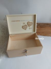 Pokladnička - bedýnka s medvídkem se srdíčkem