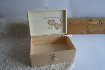 Pokladnička - bedýnka s medvídkem se srdíčkem