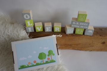 Dekorace šedo-zelené