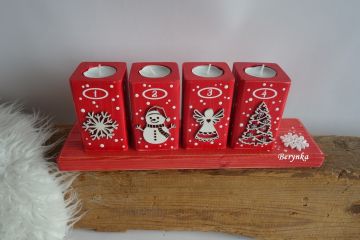 Adventní svícny s kombinovanými motivy - různé barvy