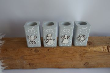 Adventní svícny s kombinovanými motivy - různé barvy