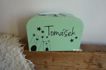 Kufřík se jménem a medvídky