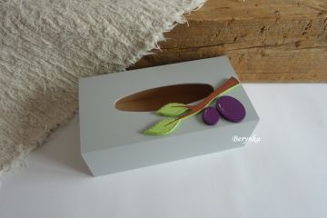 Krabička na kapesníky se švestkami