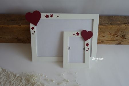 Svatební fotorámeček se srdíčkem