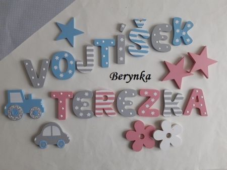 Dřevěná písmenka "hvězdičky"