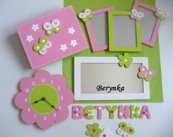 Dětské hodiny kytička