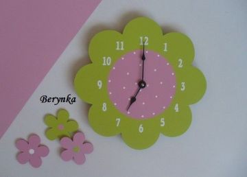 Dětské hodiny kytička