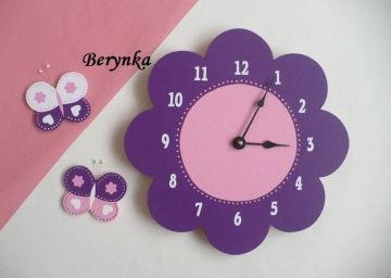Dětské hodiny kytička