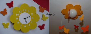 Dětské hodiny kytička