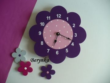 Dětské hodiny kytička