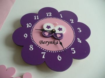 Dětské hodiny kytička