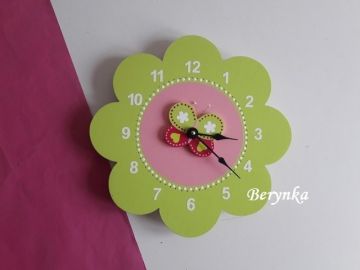 Dětské hodiny kytička