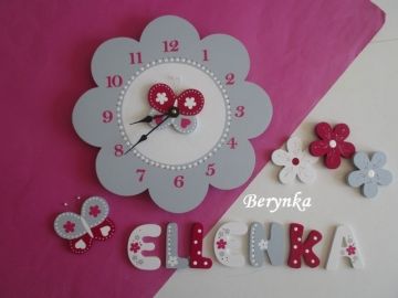Dětské hodiny kytička