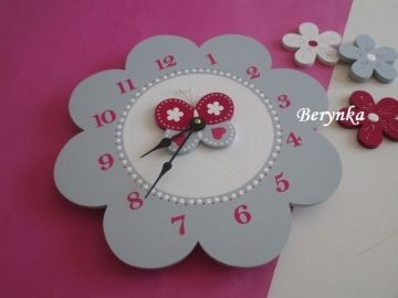 Dětské hodiny kytička