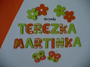 Dřevěná písmenka "ve stylu green gate"