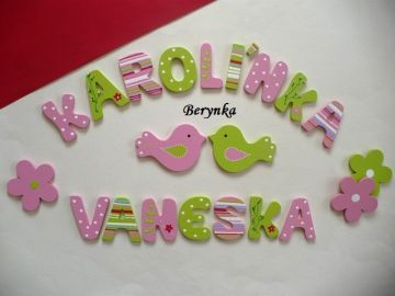 Dřevěná písmenka "ve stylu green gate"