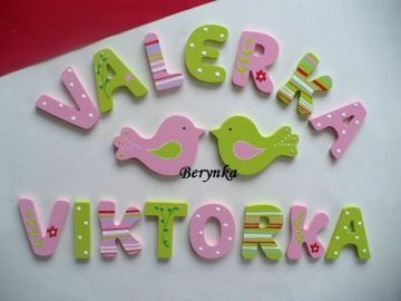 Dřevěná písmenka "ve stylu green gate"