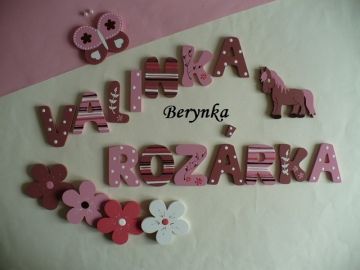 Dřevěná písmenka "ve stylu green gate"