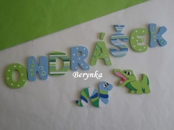 Dřevěná písmenka "ve stylu green gate"