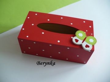 Krabička na kapesníky s motýlkem
